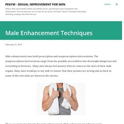 Male Enhancement Techniques