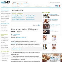 Masturbation: 5 Things You Didn't Know