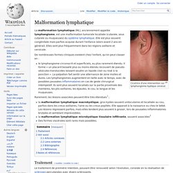 Malformation lymphatique