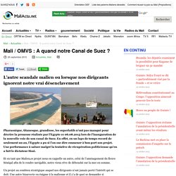 Mali / OMVS : A quand notre Canal de Suez ?