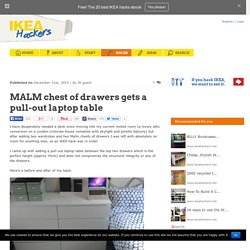 MALM chest gets a pull-out laptop table