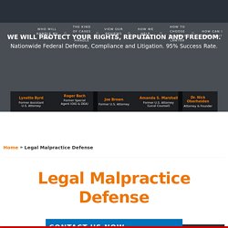 Legal Malpractice Defense - Federal Lawyer