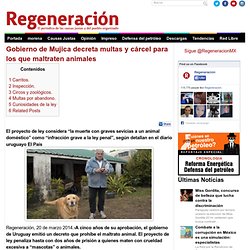 Gobierno de Mujica decreta multas y cárcel para los que maltraten animales