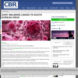 Sony malware linked to South Korean virus