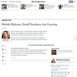 Mobile Malware: Small Numbers, but Growing