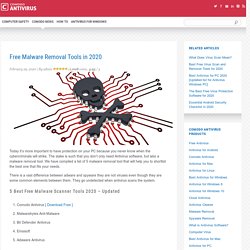 Free Malware Removal Tools 2020