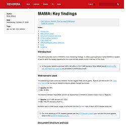 MAMA: Key findings - Opera Developer Community