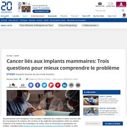 Cancer liés aux implants mammaires: Trois questions pour mieux comprendre le problème