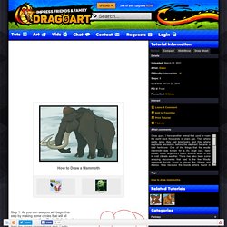 How to Draw a Mammoth, Step by Step, Dinosaurs, Animals, FREE Online Drawing Tutorial, Added by Dawn, March 22, 2011, 2:22:21 am