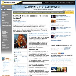 Mammoth Genome Decoded