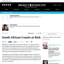 "South African Courts at Risk" by Mamphela Ramphele and Zohra Dawood