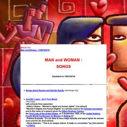 Man and Woman : Songs - ESL RESOURCES