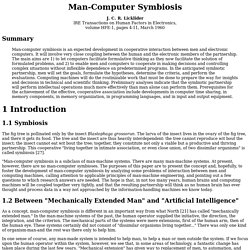Man-Computer Symbiosis