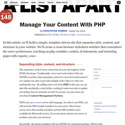 Manage Your Content With PHP