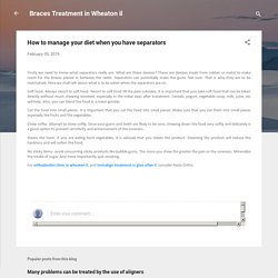 How to manage your diet when you have separators