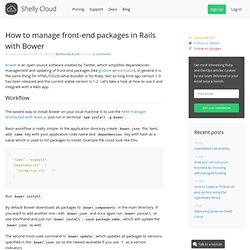 How to manage front-end packages in Rails with Bower - Blog - Shelly Cloud