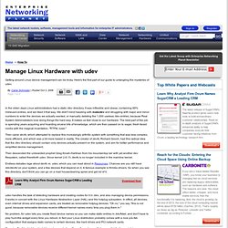 Manage Linux Hardware with udev - www.enterprisenetworkingplanet.com