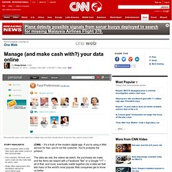 Manage (and make cash with?) your data online