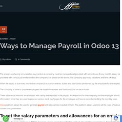 Ways to Manage Payroll in Odoo 13