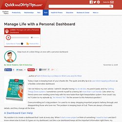 Manage Life with a Personal Dashboard