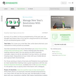 Manage New Year's Resolutions With Evernote