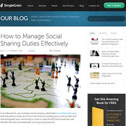 How to Manage Social Sharing Duties Effectively