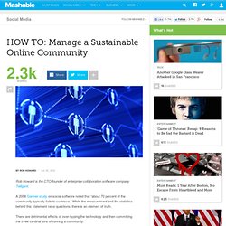 HOW TO: Manage a Sustainable Online Community