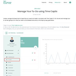 Manage Your To-Do using Time Captis