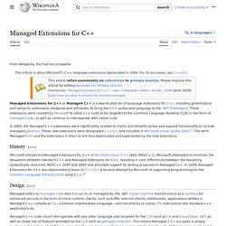 Managed Extensions for C++