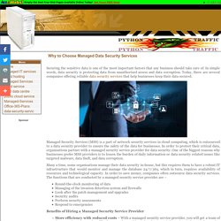 Why to Choose Managed Data Security Services