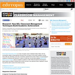 Research: How SEL Classroom Management Techniques Build Academic Achievement