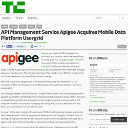 API Management Service Apigee Acquires Mobile Data Platform Usergrid