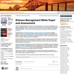 Release Management White Paper and Assessment