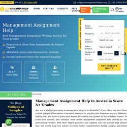 Management Assignment Help/ Quality Services /On Time Delivery