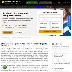 Strategic Management Assignment Help & Writing Services Online in UK