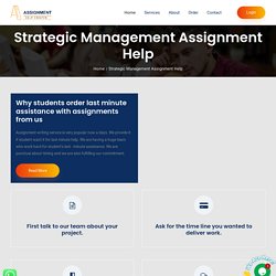 Strategic Management Assignment Help