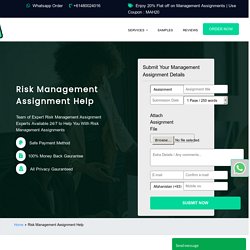 Risk Management Assignment Experts
