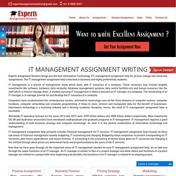 Management Assignment Help – Expertsassignmentsolution