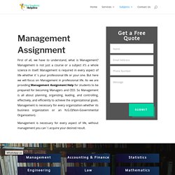 Management Assignment Help