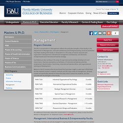 Florida Atlantic University: Managment