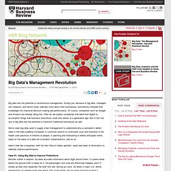 Big Data's Management Revolution - Erik Brynjolfsson and Andrew McAfee