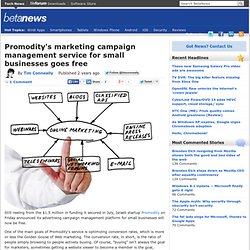 Promodity's marketing campaign management service for small businesses goes free