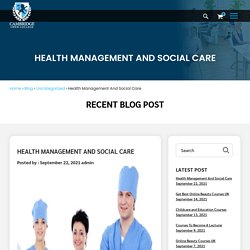 Health Management And Social Care