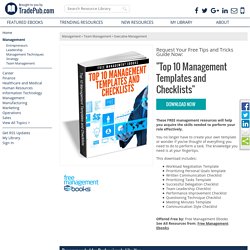 Top 10 Management Templates and Checklists, Free Free Management Ebooks Tips and Tricks Guide