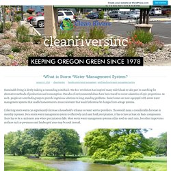 What is Storm Water Management System? – cleanriversinc
