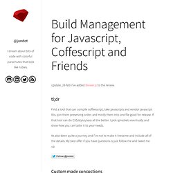 Build Management for Javascript, Coffescript and Friends - Paracode
