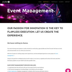 Event Management Company in Malaysia, Event Company