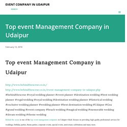 Top event Management Company in Udaipur