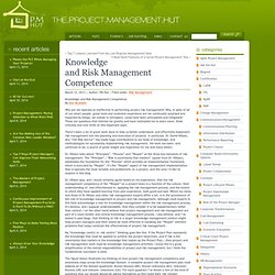 Knowledge and Risk Management Competence