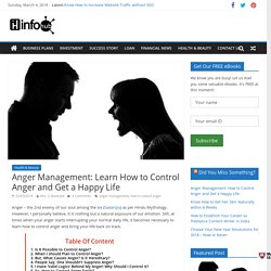 Anger Management: Learn How to Control Anger and Get a Happy Life